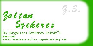 zoltan szekeres business card